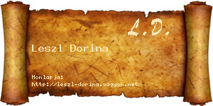 Leszl Dorina névjegykártya